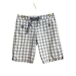 Vintage Elevenses Plaid Board Shorts Women's 4 Gray Preppy Golf Pickleball